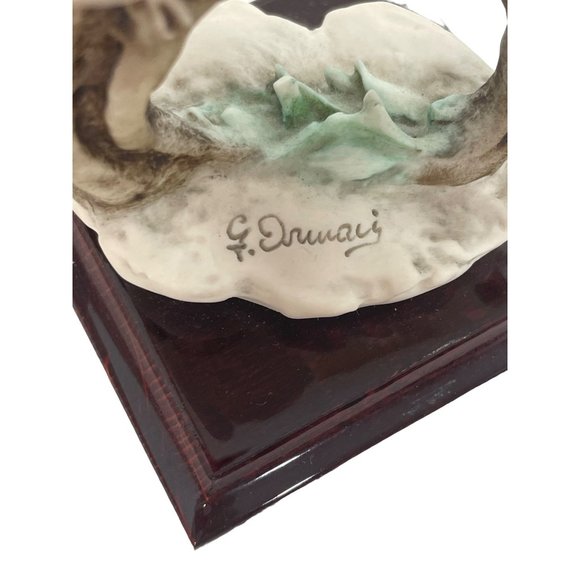 Giuseppe Armani Figurine Two Doves On A Branch Signed Vintage Sculpture Italy - Picture 8 of 15